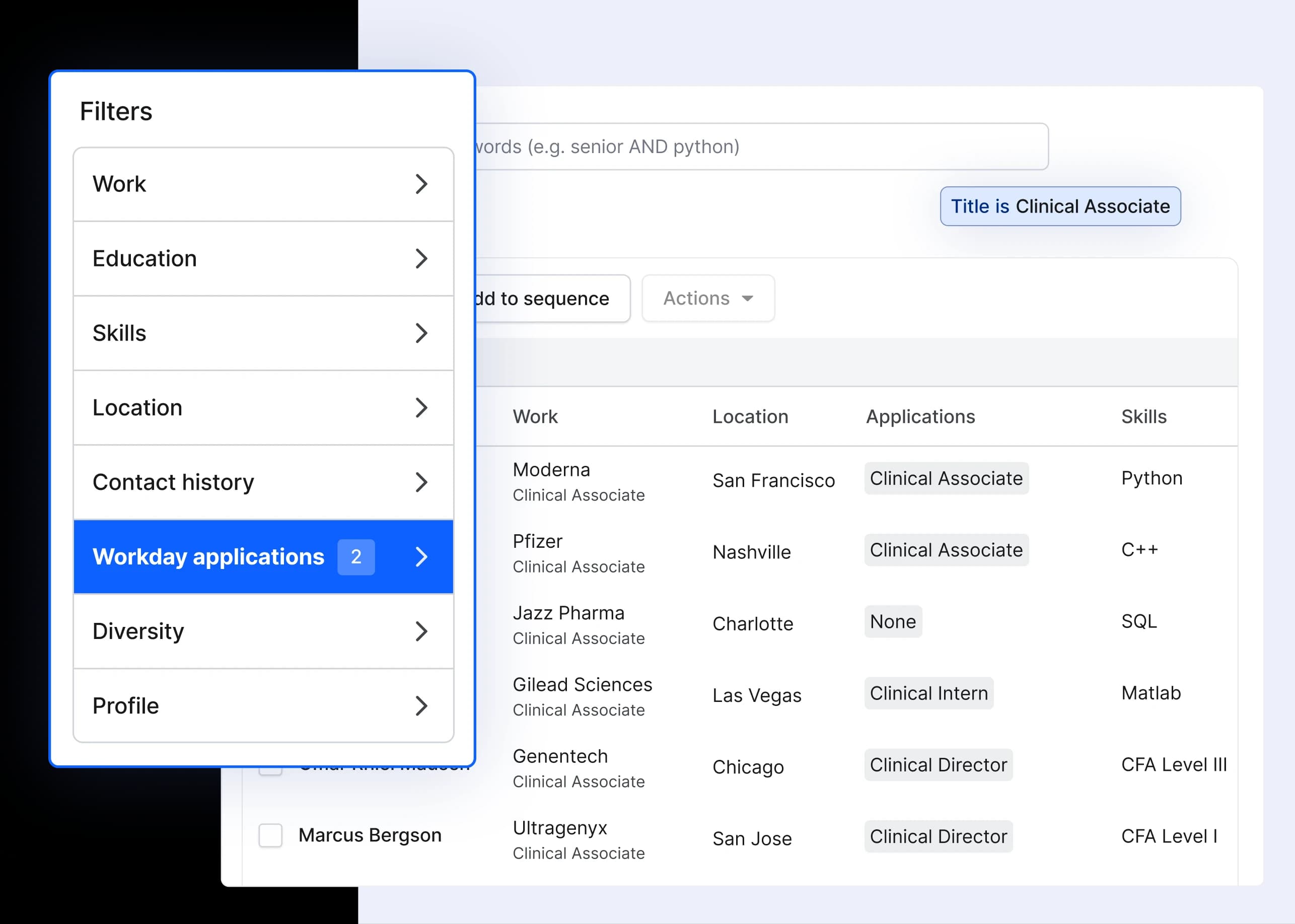 Life Sciences Prospect Search