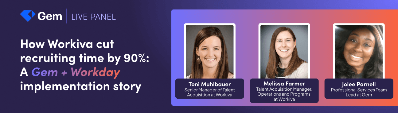 How Workiva cut recruiting time by 90%: A Gem + Workday implementation story