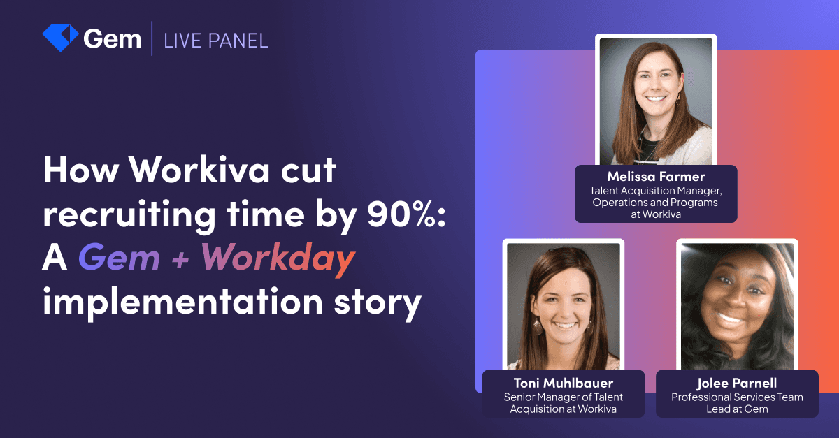 How Workiva cut recruiting time by 90%: A Gem + Workday implementation story