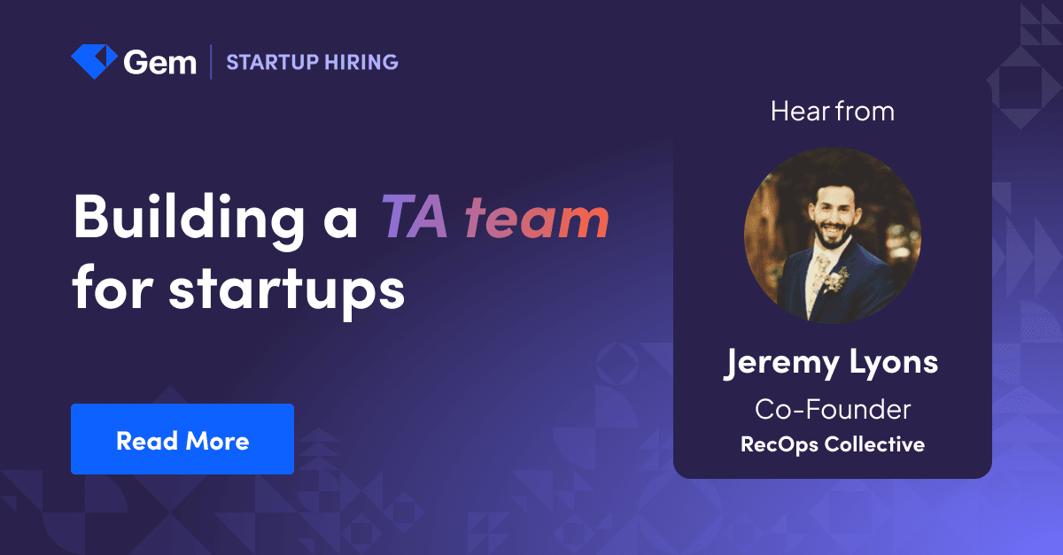 Building a TA team for startups BP