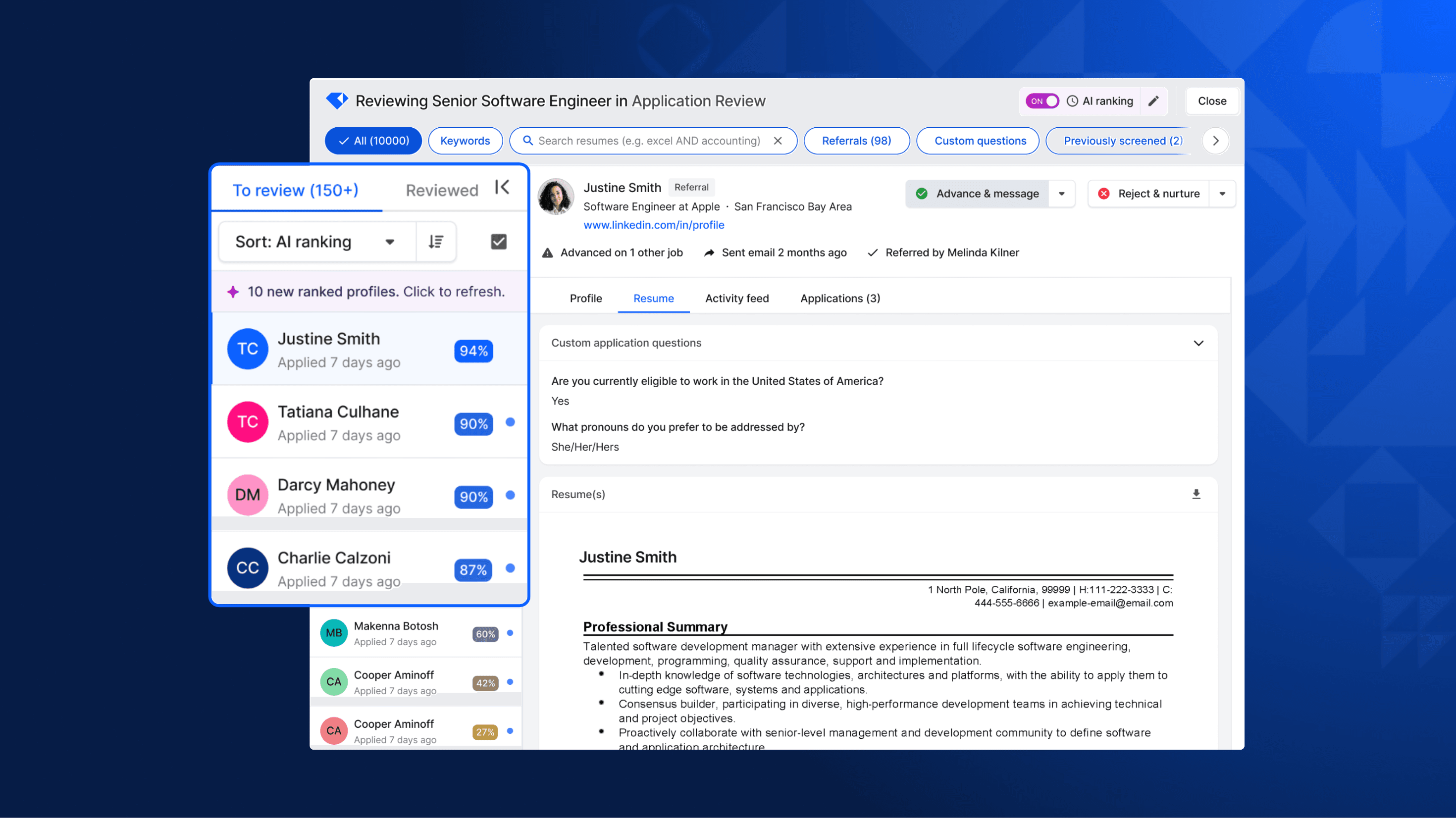 AI Ranking (AI Sourcing Announcement)